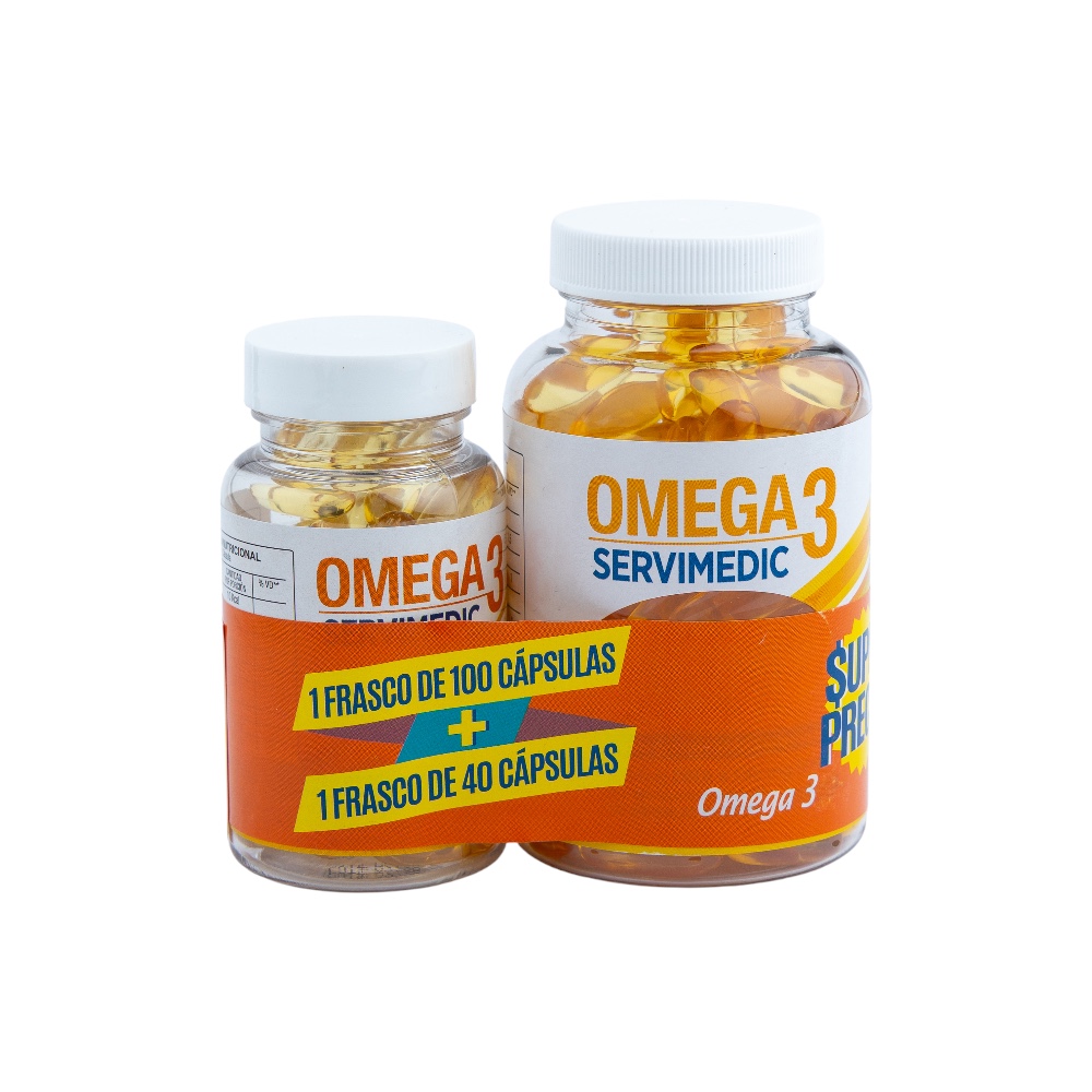 OMEGA 3 SERVIMEDIC PACK: 100 + 40 caps