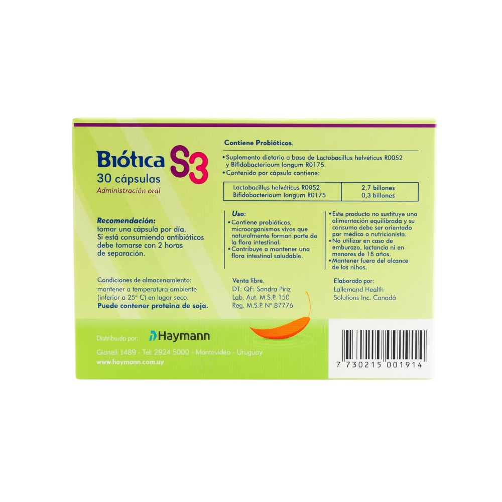 Biótica S3 x 30 Capsulas