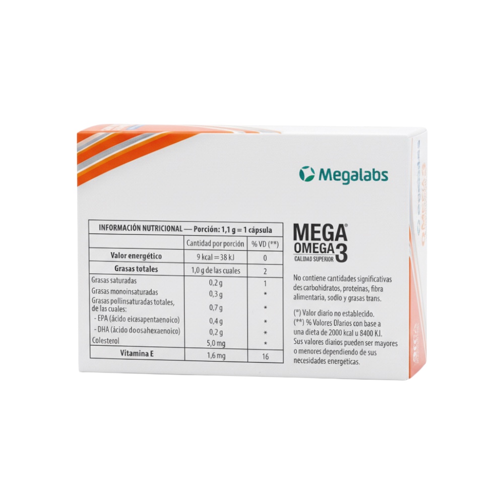 Mega omega 3 x 30 cap blandas