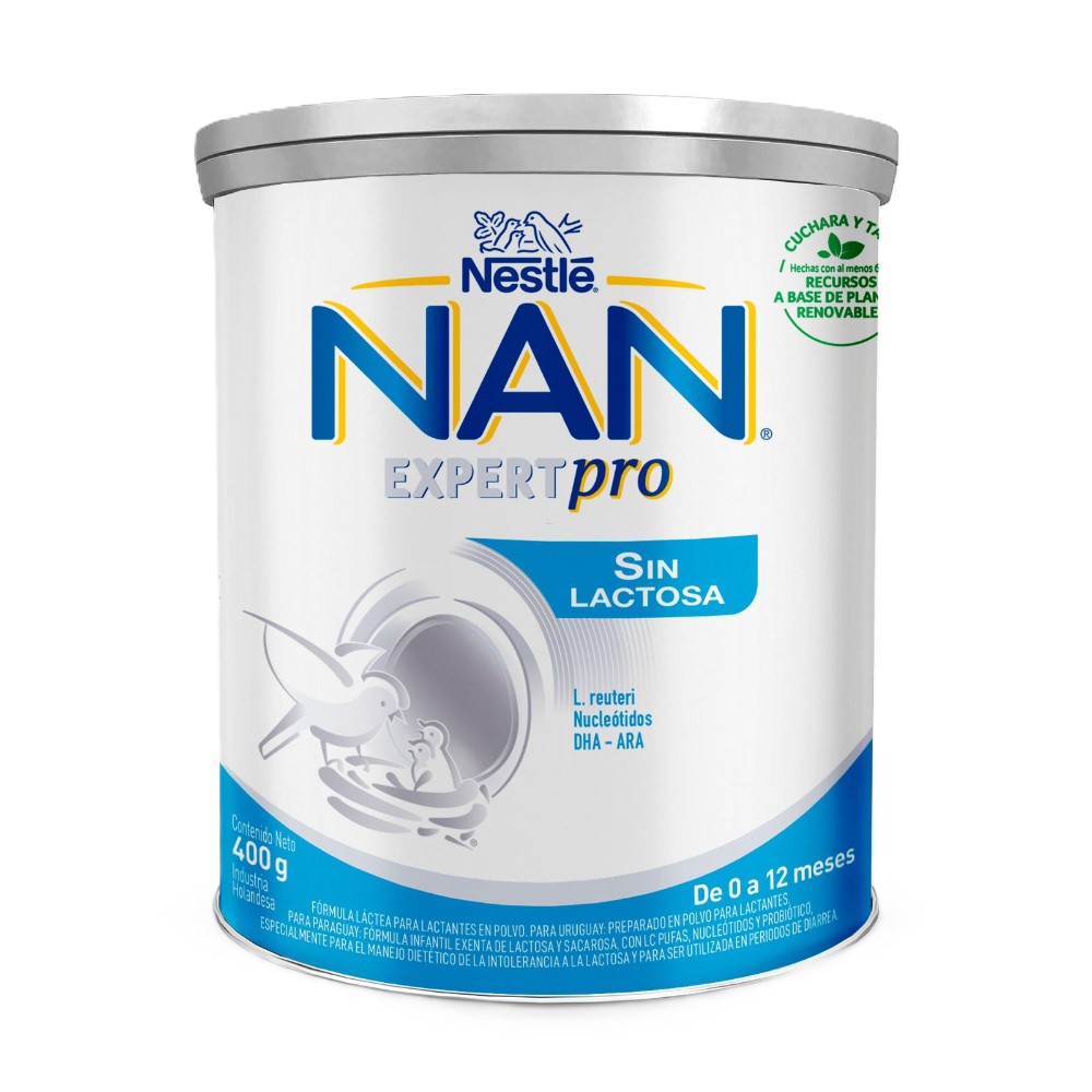 NAN SIN LACTOSA polvo lata x 400 gr